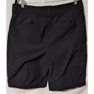 Luly Yang Men's Large Black Stretch Cargo Work Shorts Uniform 34-37